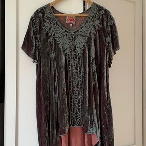 Johnny Was Velvet Tunic Top